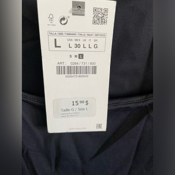 New with tags size Large black Zara tank top - Picture 2 of 3